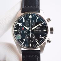 iwc パイロット 歴史Ｎ級品 人気流行のうで時計 パイロットウォッチ 防水 型番IWC3777  レザーバンド ブラック