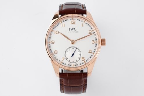 IWCポルトギーゼ クロノコピー ポルトギーゼ 腕時計 文字盤 革バンド 人気新作 ゴールドケース ホワイト