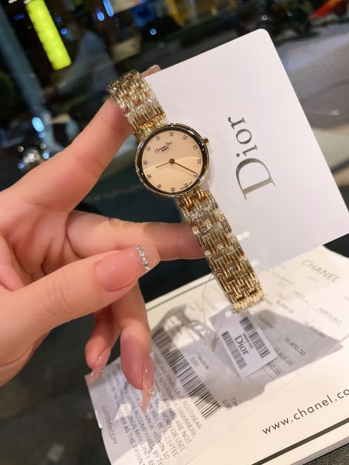 レディース dior 時計コピー クリスティアン うで時計 女性 スチールバンド セレクション シンプル イエロー