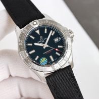 Breitling お洒落 ブライトリングアベンジャーgmtコピー 腕時計 防水 牛革 レザー A17328101 ブラック