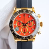 rolex コスモ グラフ デイトナ偽物 シンプル 防水 腕時計 ウォッチ ゴムバンド オレンジ色