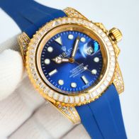 ROLEX サブマリーナ ー デイト 16610コピー ロレックス 夜光 ウォッチ ダイヤ飾り 革バンド ハンサム 多色可選