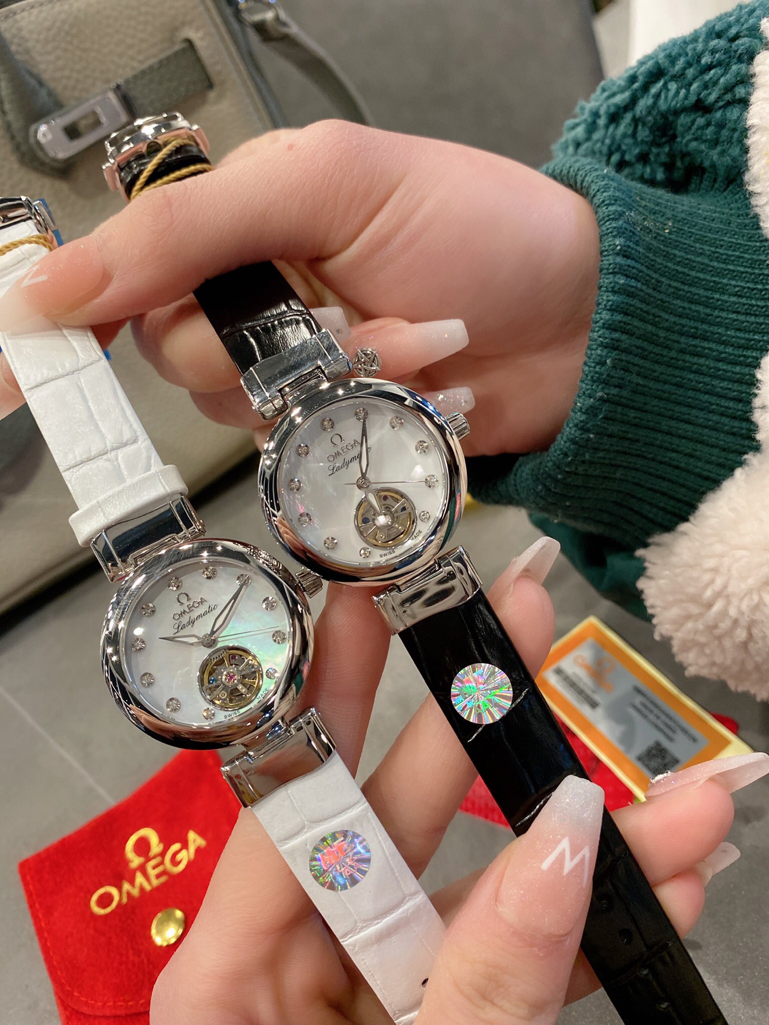 omega デ ヴィル激安通販 Ladymatic シンプル 女性 レザーバンド 自動機械 オシャレ 超低価格 2色可選_2