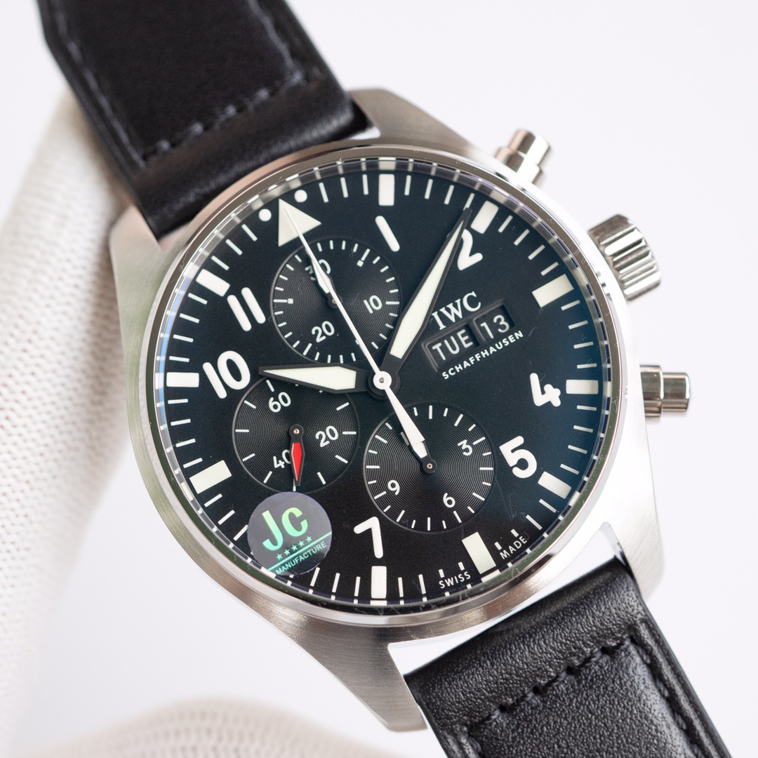 iwc パイロット 歴史Ｎ級品 人気流行のうで時計 パイロットウォッチ 防水 型番IWC3777  スチールバンド ブラック_5