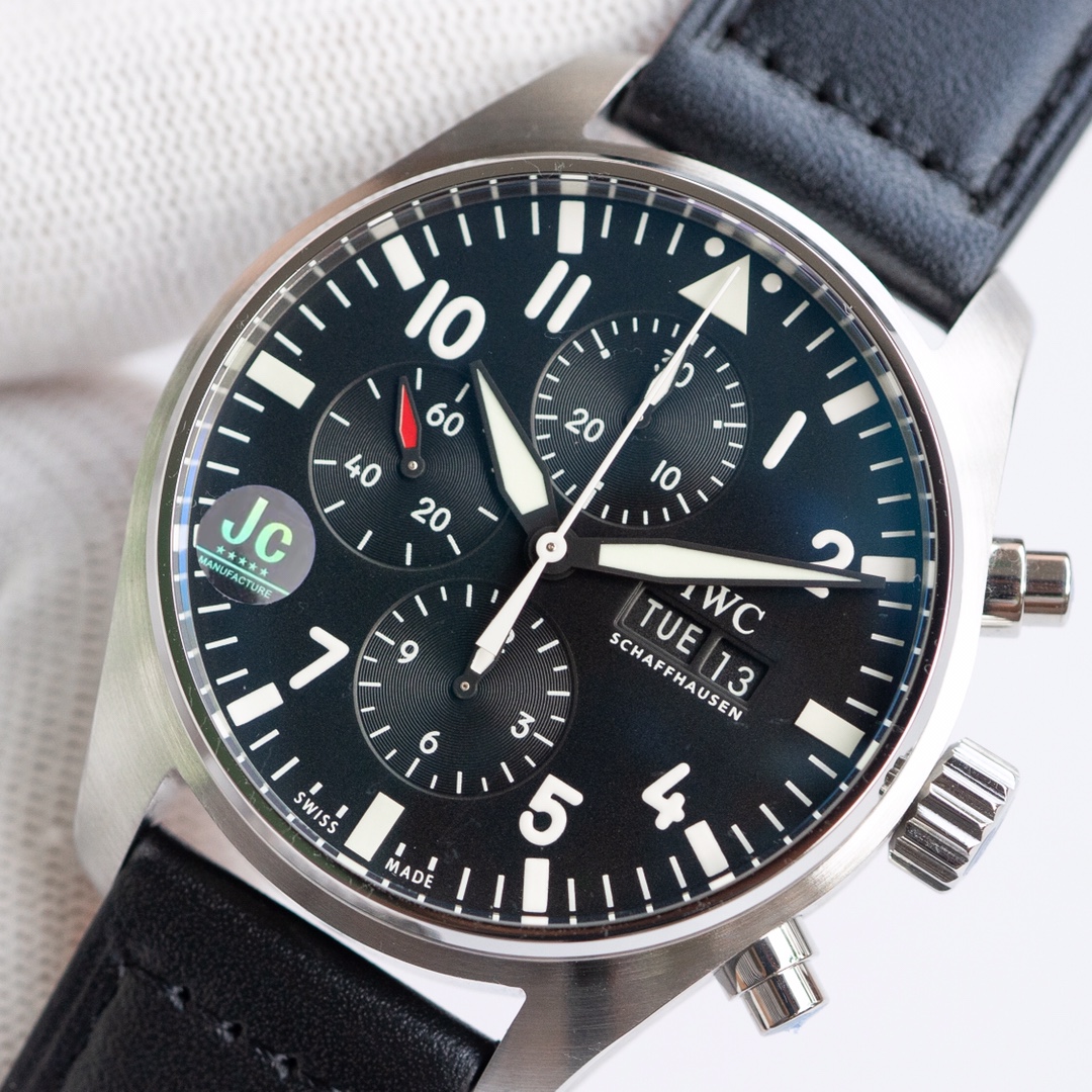 iwc パイロット 歴史Ｎ級品 人気流行のうで時計 パイロットウォッチ 防水 型番IWC3777  スチールバンド ブラック_6