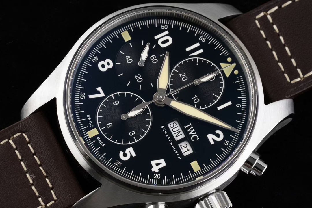 IWCポルトギーゼ 価格スーパーコピー 腕時計 防水 シンプル 上質品 本革バンド ブルー文字盤_3