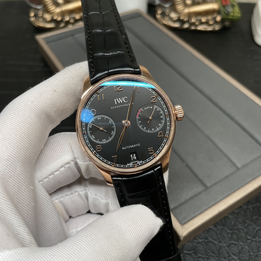 iwc ポルトギーゼ クロノ グラフスーパーコピー 腕時計 防水 型番IW500715 文字盤 メンズ ブラック_3