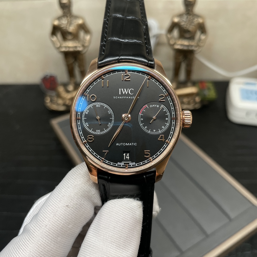 iwc ポルトギーゼ クロノ グラフスーパーコピー 腕時計 防水 型番IW500715 文字盤 メンズ ブラック_4