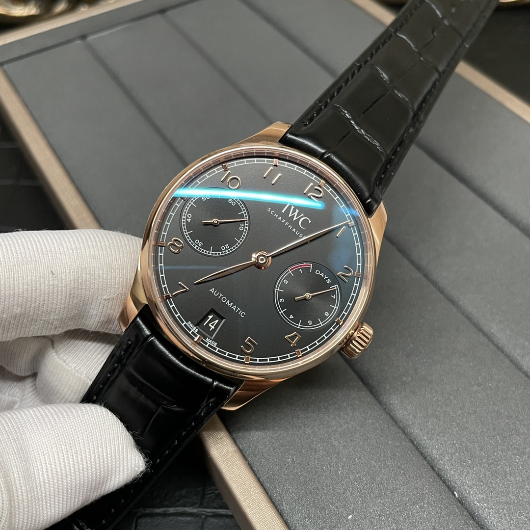 iwc ポルトギーゼ クロノ グラフスーパーコピー 腕時計 防水 型番IW500715 文字盤 メンズ ブラック_5