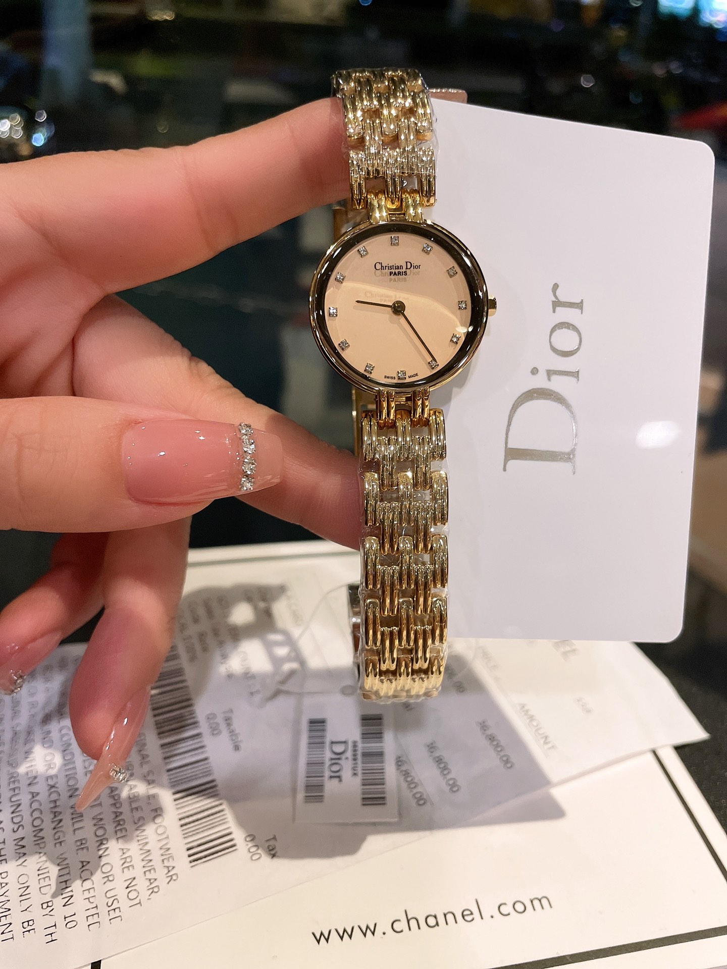 レディース dior 時計コピー クリスティアン うで時計 女性 スチールバンド セレクション シンプル イエロー_2