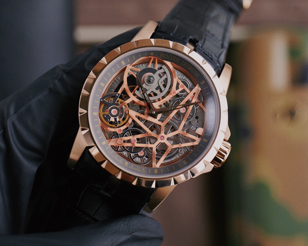 人気 ロジェ デュブイ エクスカリバー 46スーパーコピー 腕時計 Excalibur 46 Tourbillon 防水 ブラウン_5