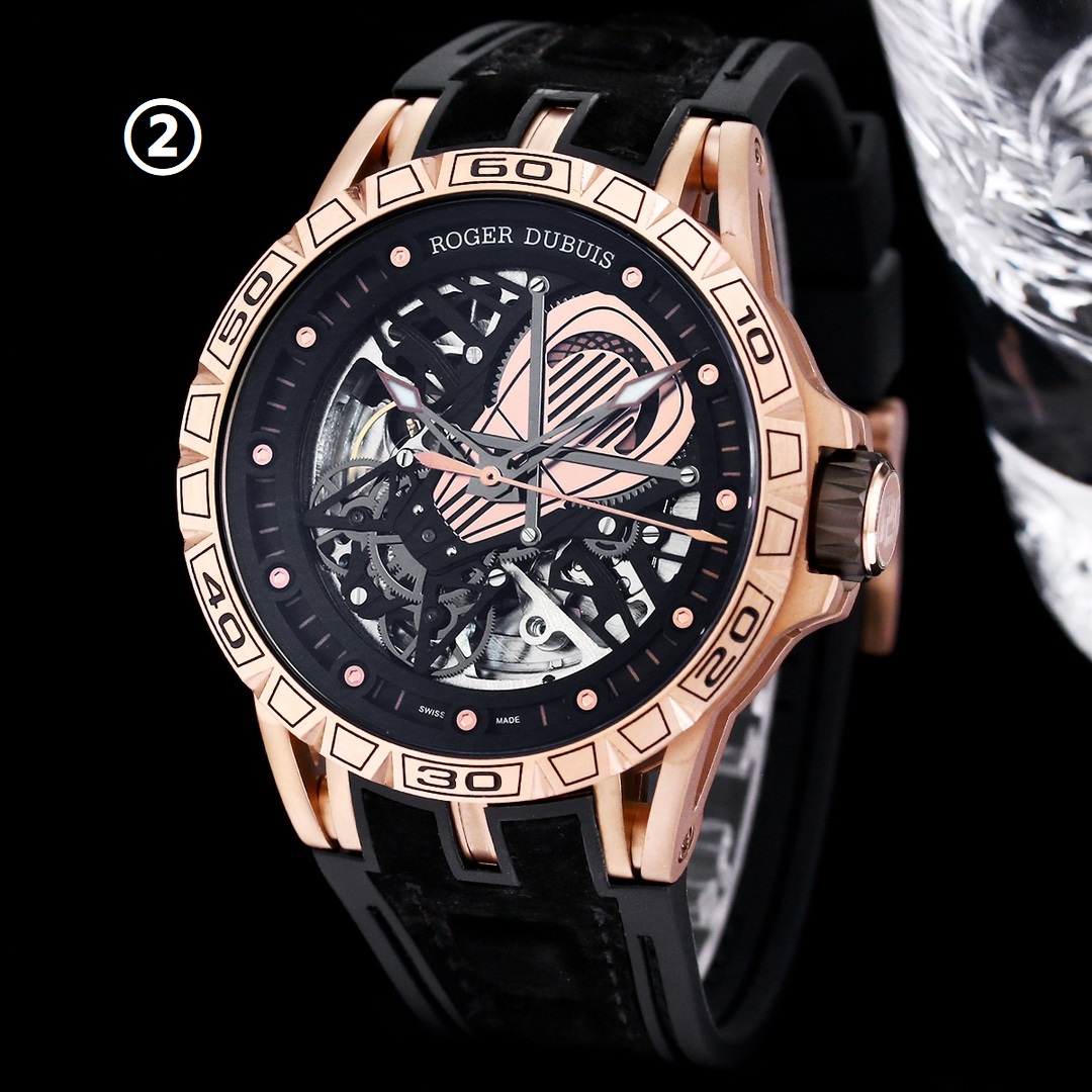 超激得の新品 腕時計 ROGER DUBUIS ロジェデュブイコピー ファッション 紳士 トゥールビヨン 夜光 多色可選_2