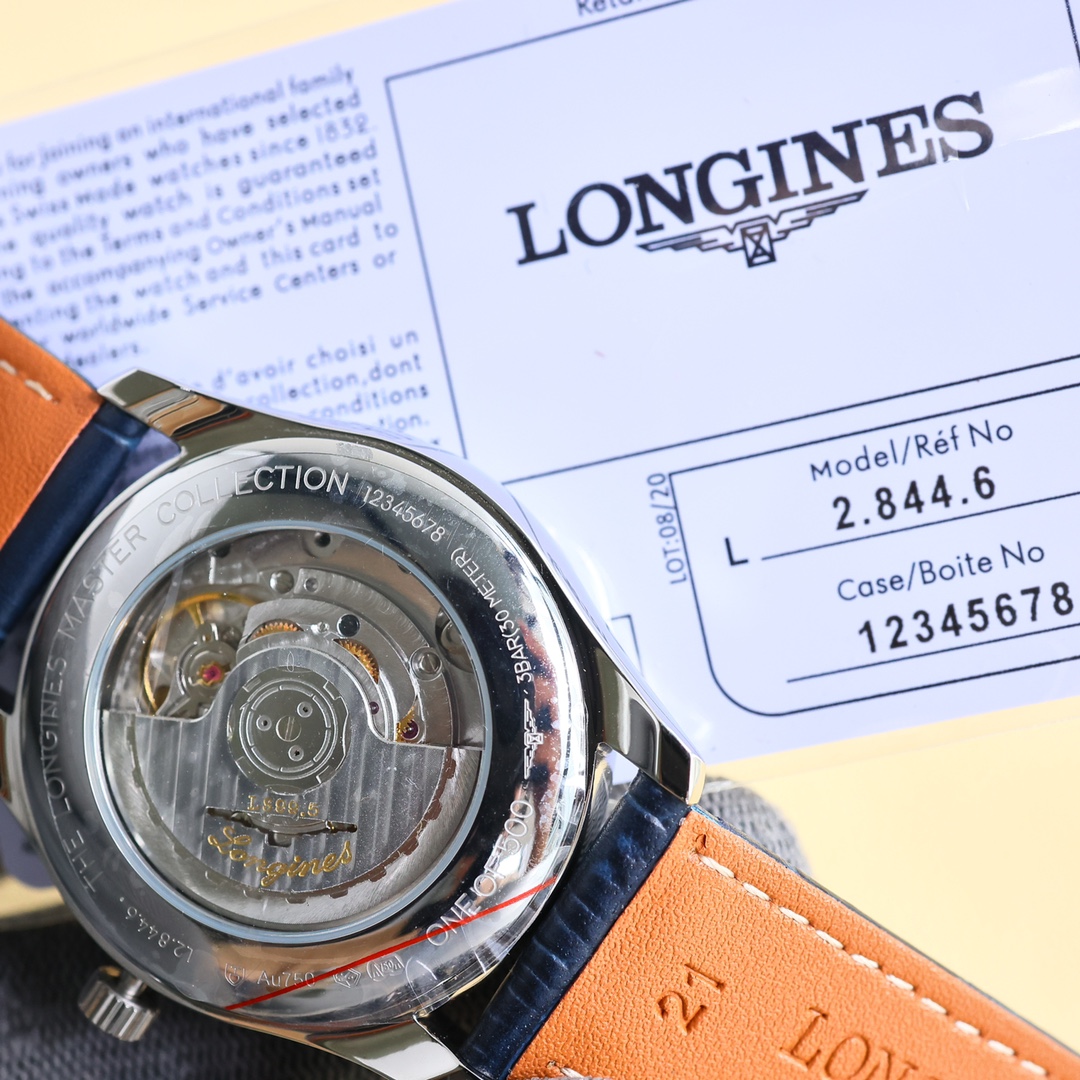 longines 腕時計スーパーコピー マスター ウォッチ 防水 紳士 ハンサム レザー ホワイト_9