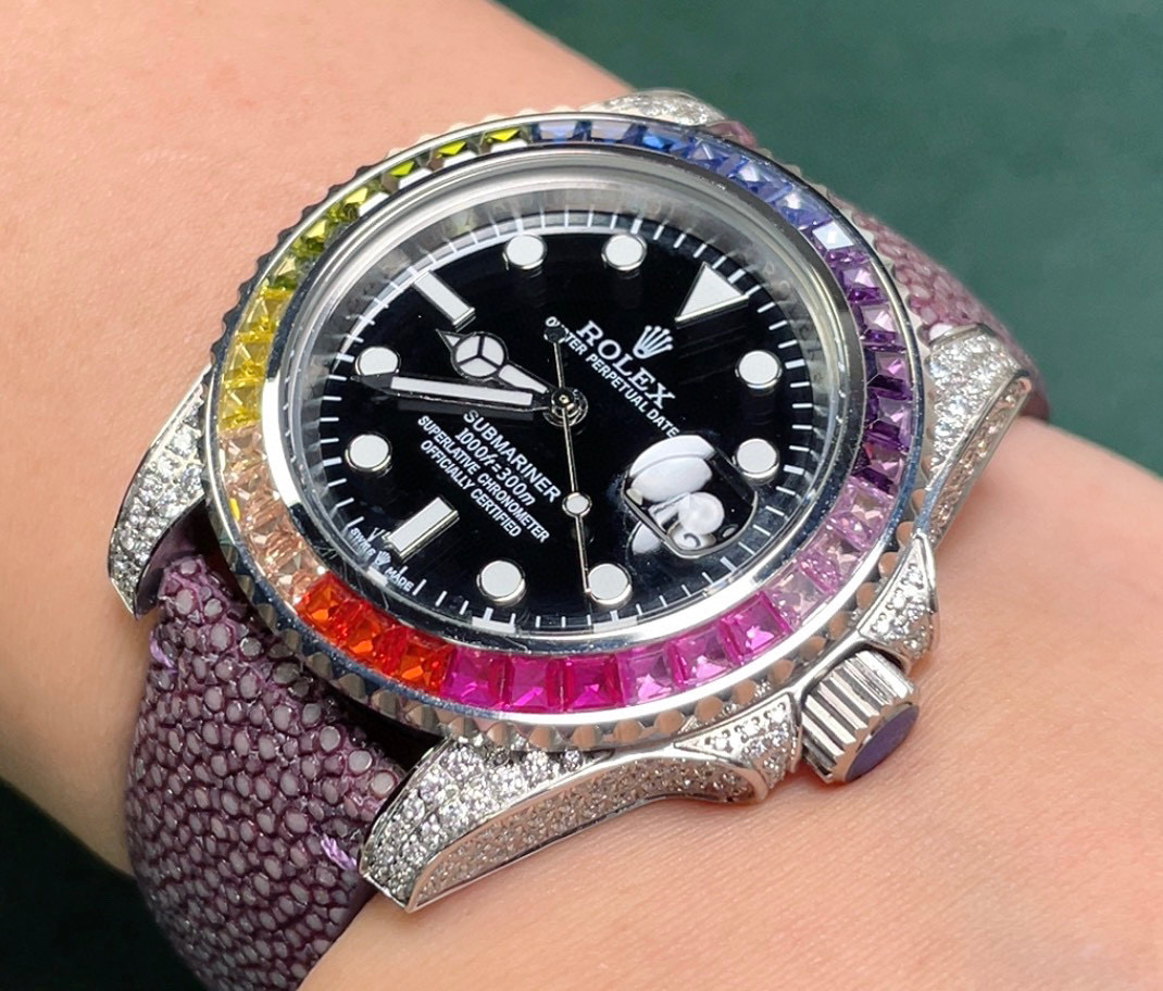 大人気でお買い得な rolex サブマリーナ ー偽物 薄い ウォッチ 腕時計 ダイヤモンド飾り ブラック_4