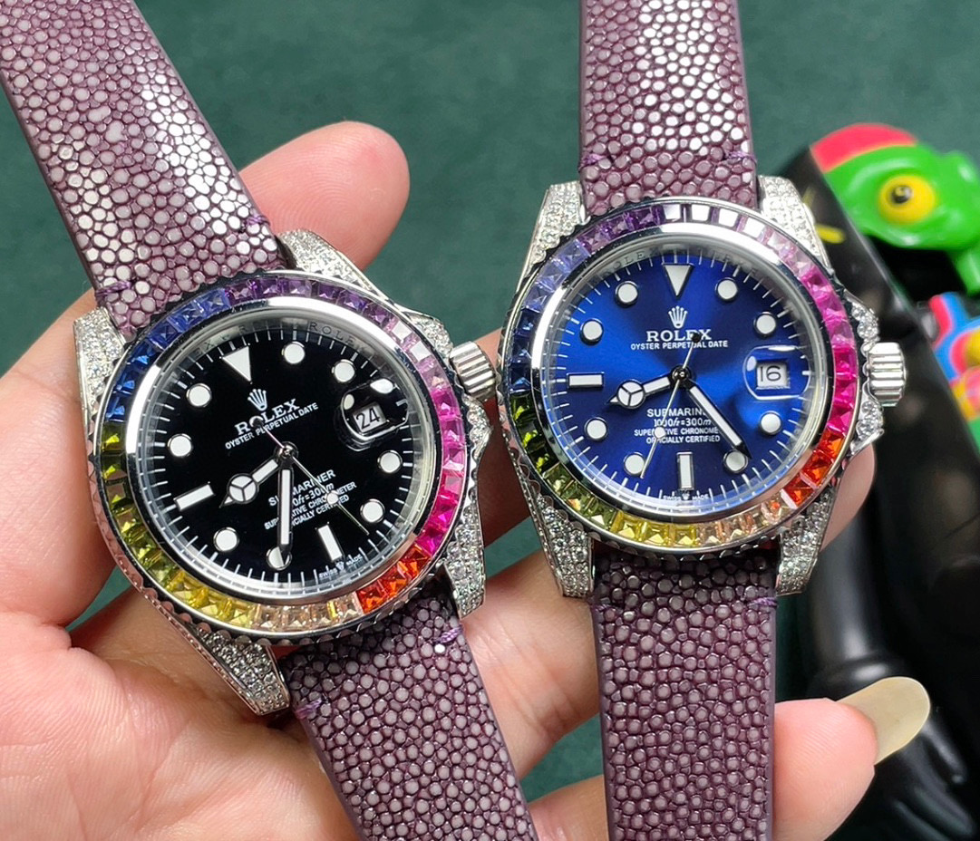 大人気でお買い得な rolex サブマリーナ ー偽物 薄い ウォッチ 腕時計 ダイヤモンド飾り ブラック_7